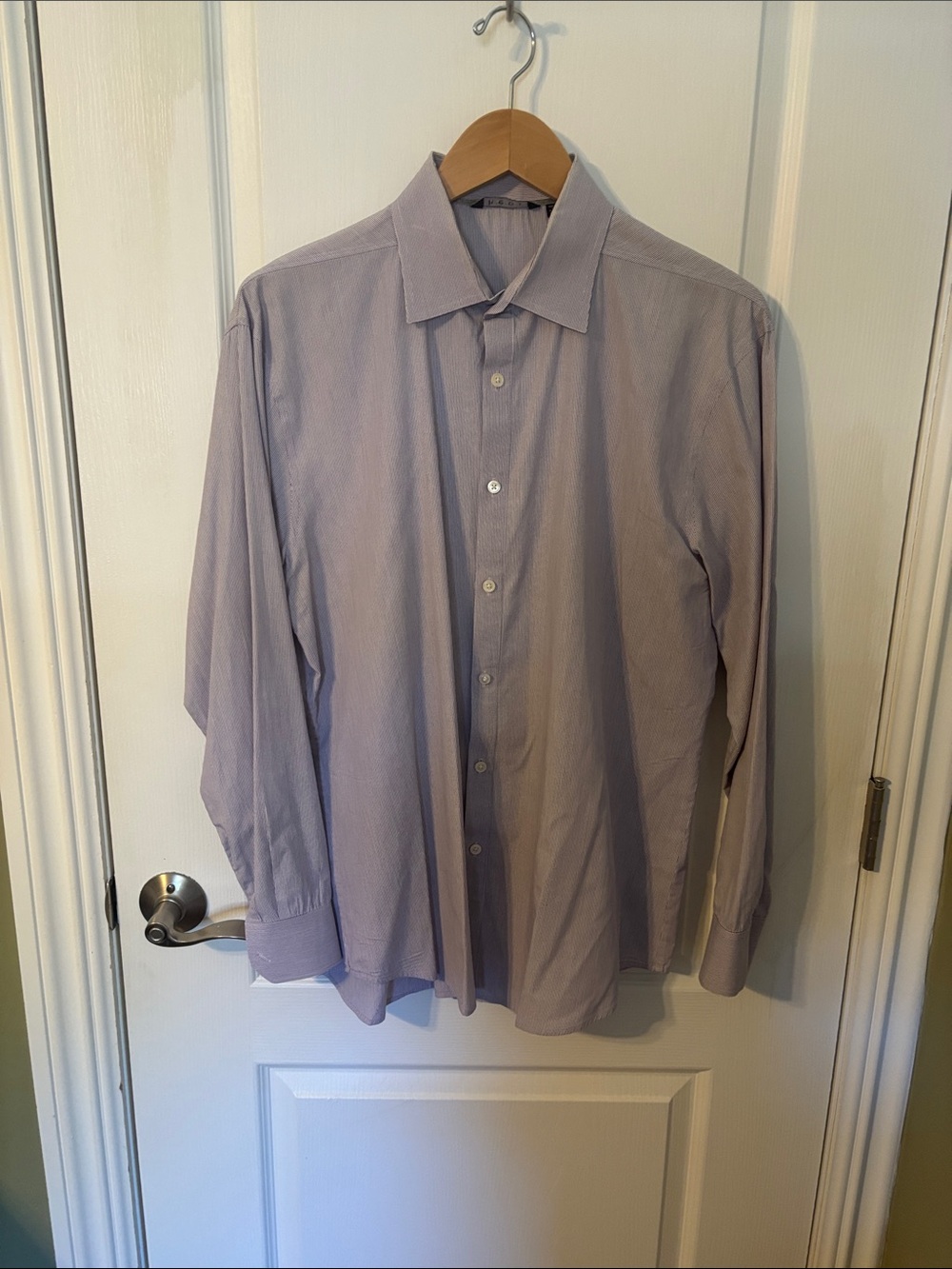 Theory Men's Light Lavender (very small stripes) Dress Shirt